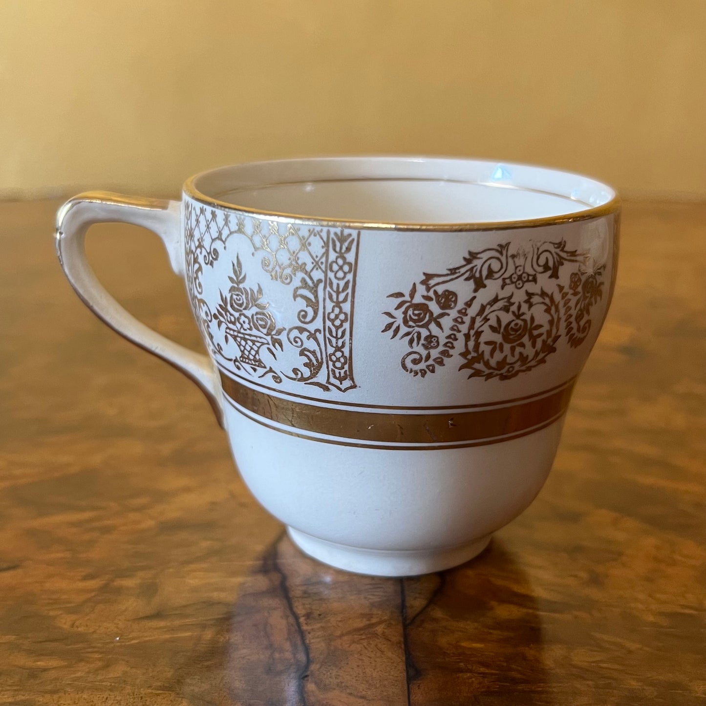 Antique Johnson Bros Victorian Gold Tea Cup