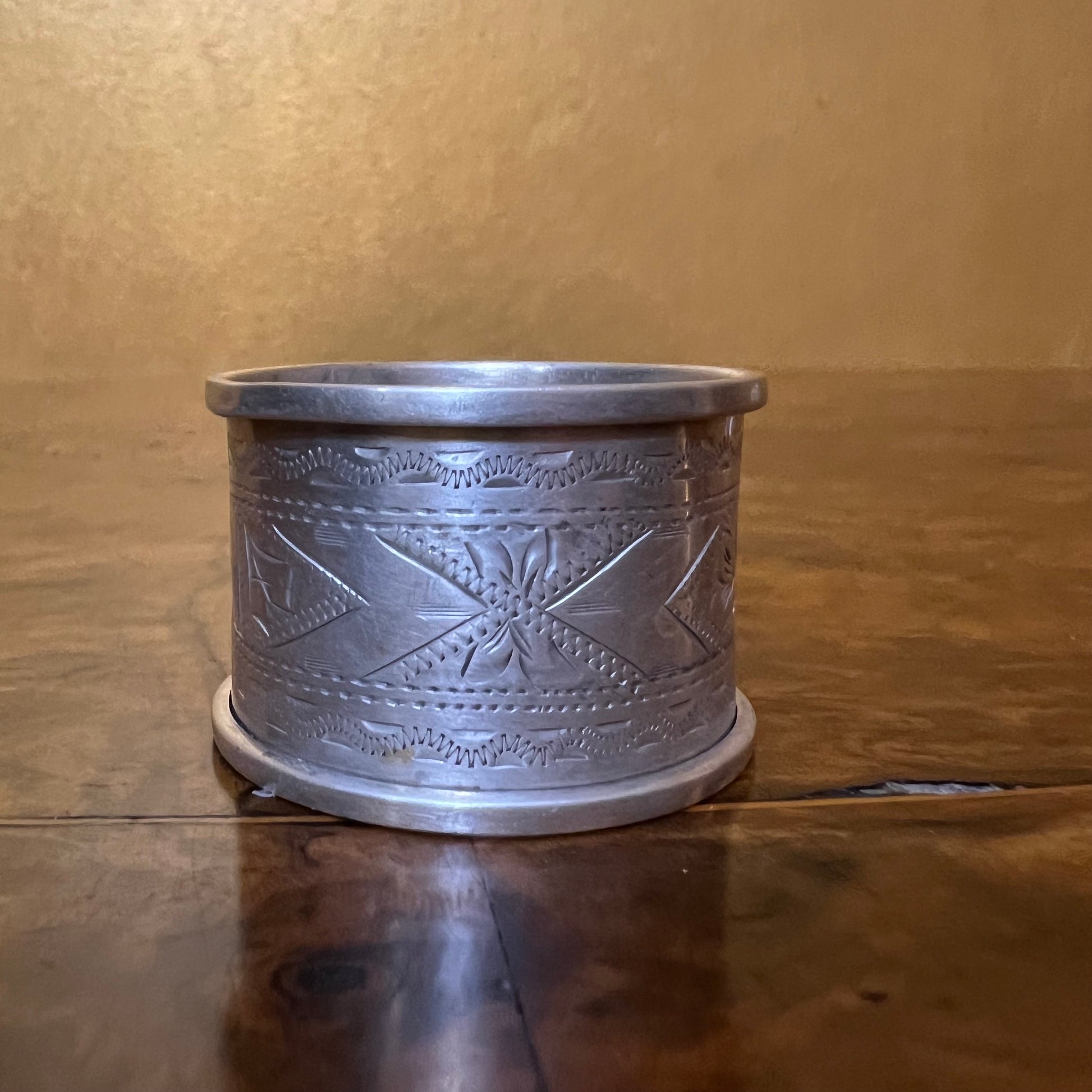 Antique Sterling Silver Engraved Design Rings