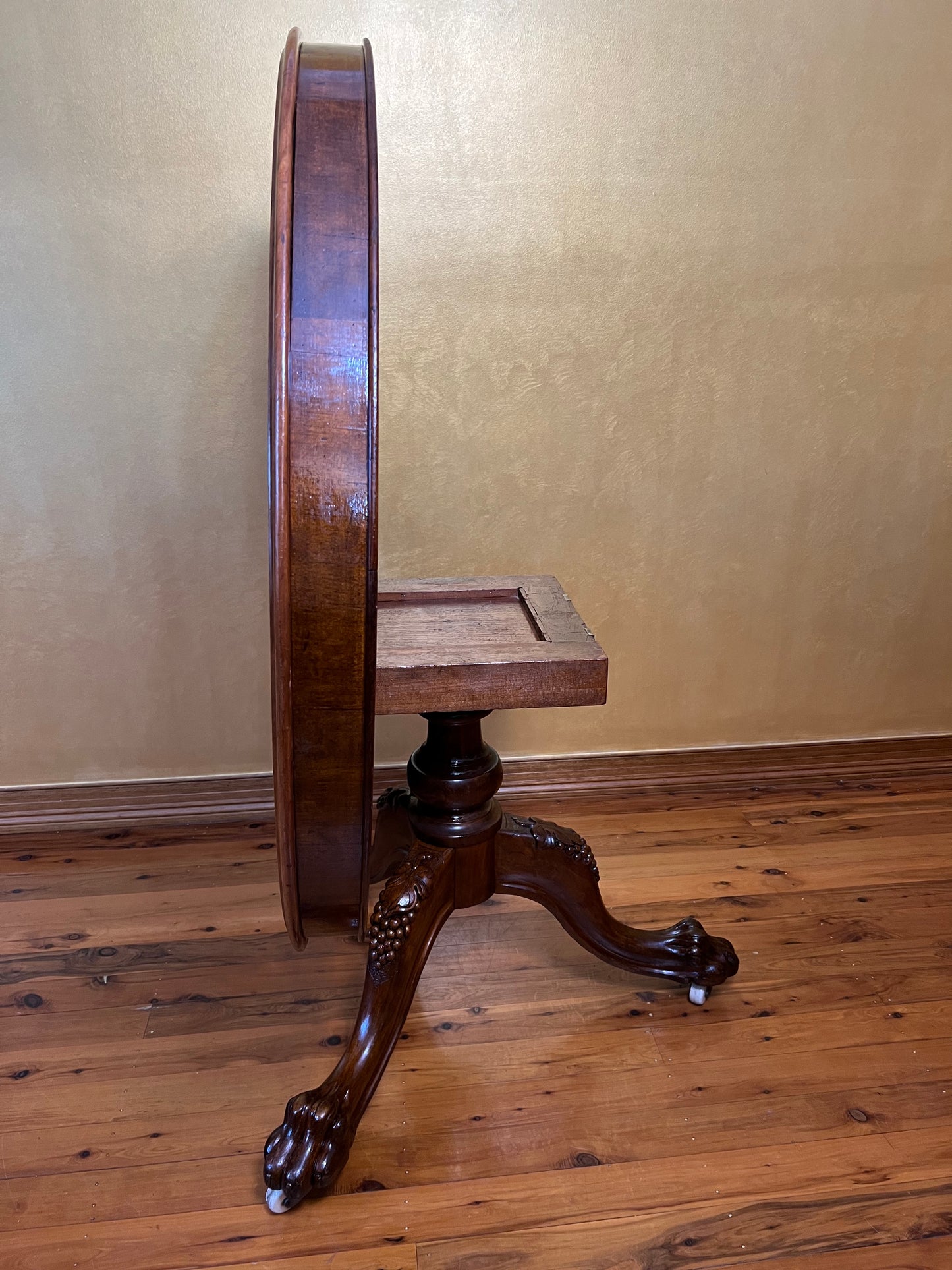 Antique Victorian Cedar Claw Feet Dining Table