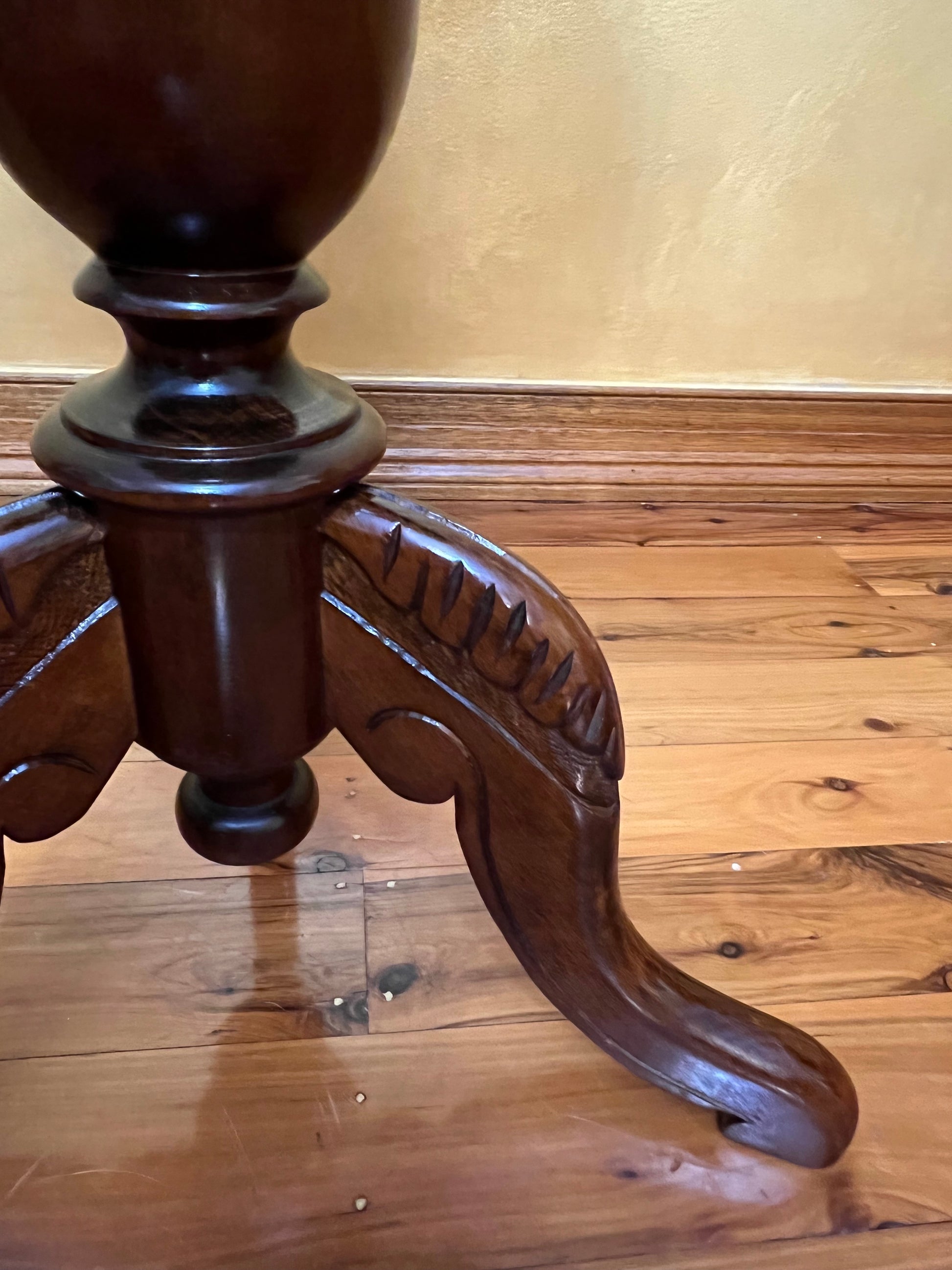Antique Walnut Sewing Box Table With Mirror 