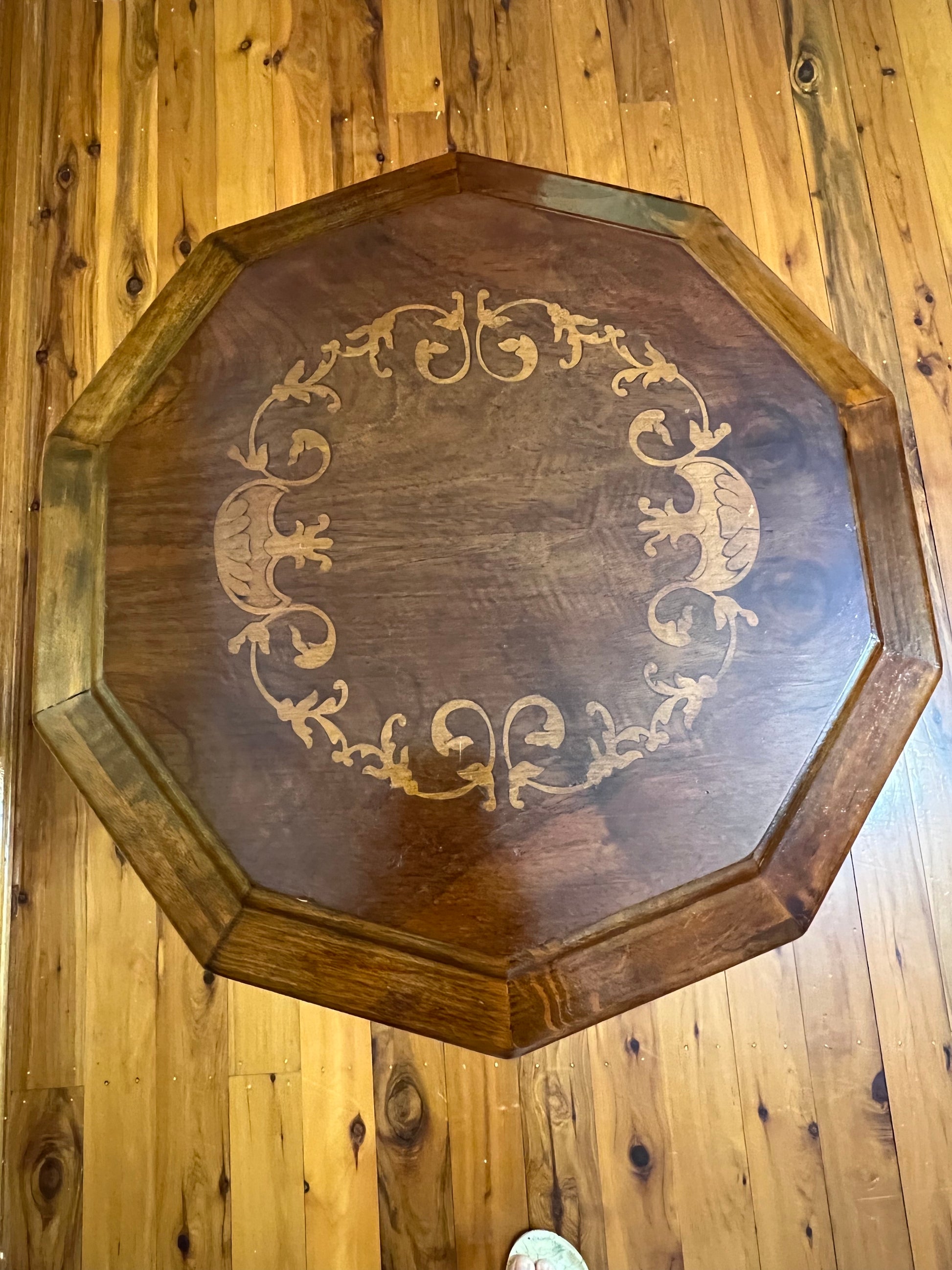 Antique Walnut Sewing Box With Lid 