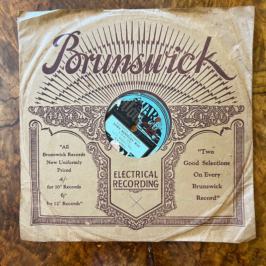 Antique Wendell Hall I'll Just Go Along / Down Kentucky Way Record 