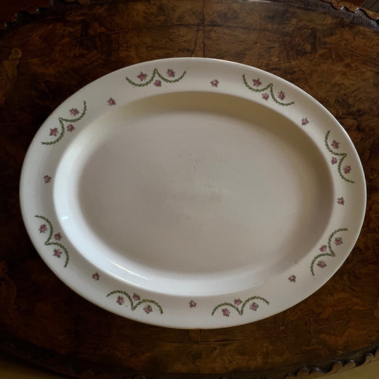 Antique Woods & Sons Floral Platter