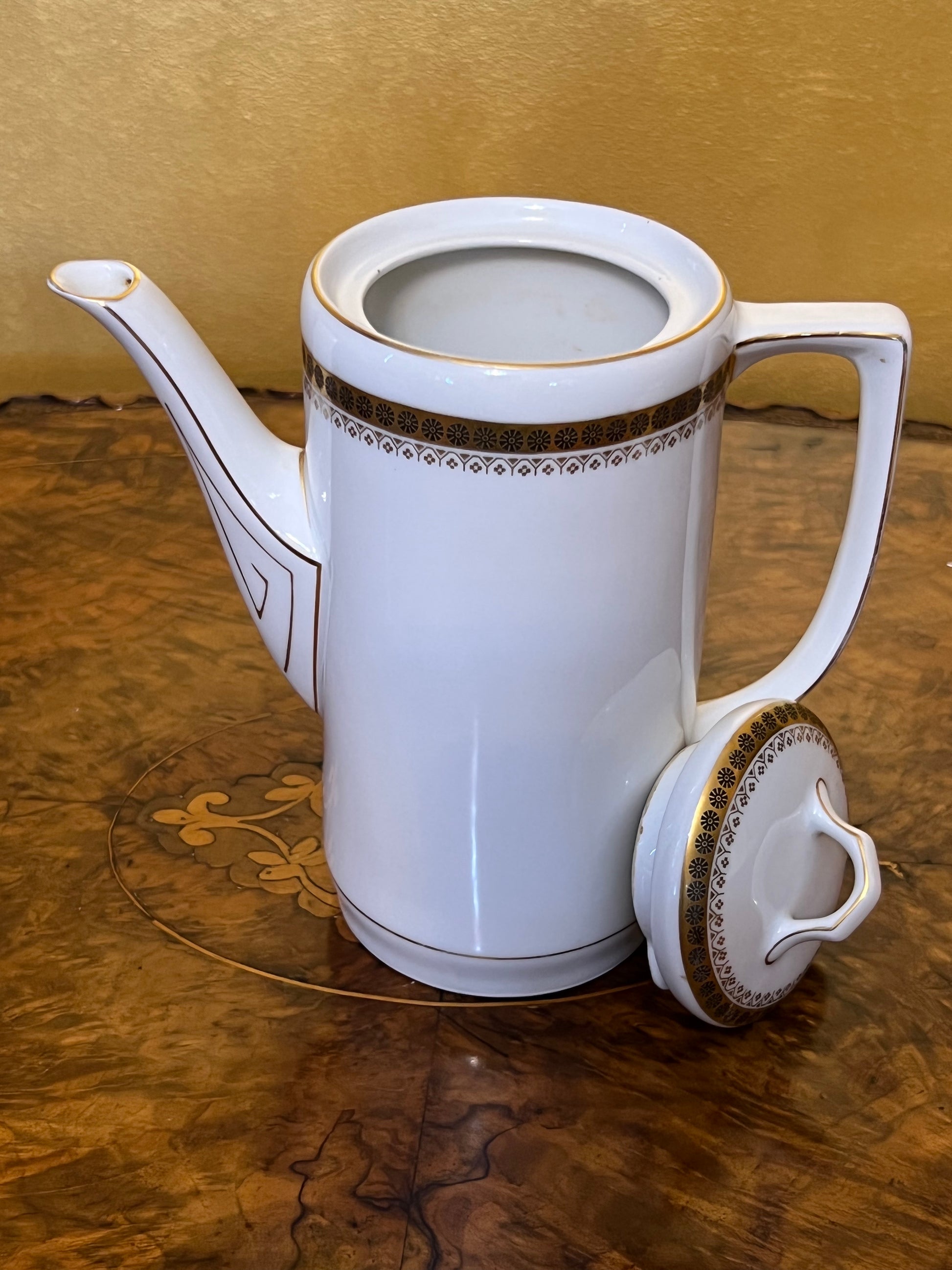 Bavaria Gold Border Print Demitasse Coffee Pot 