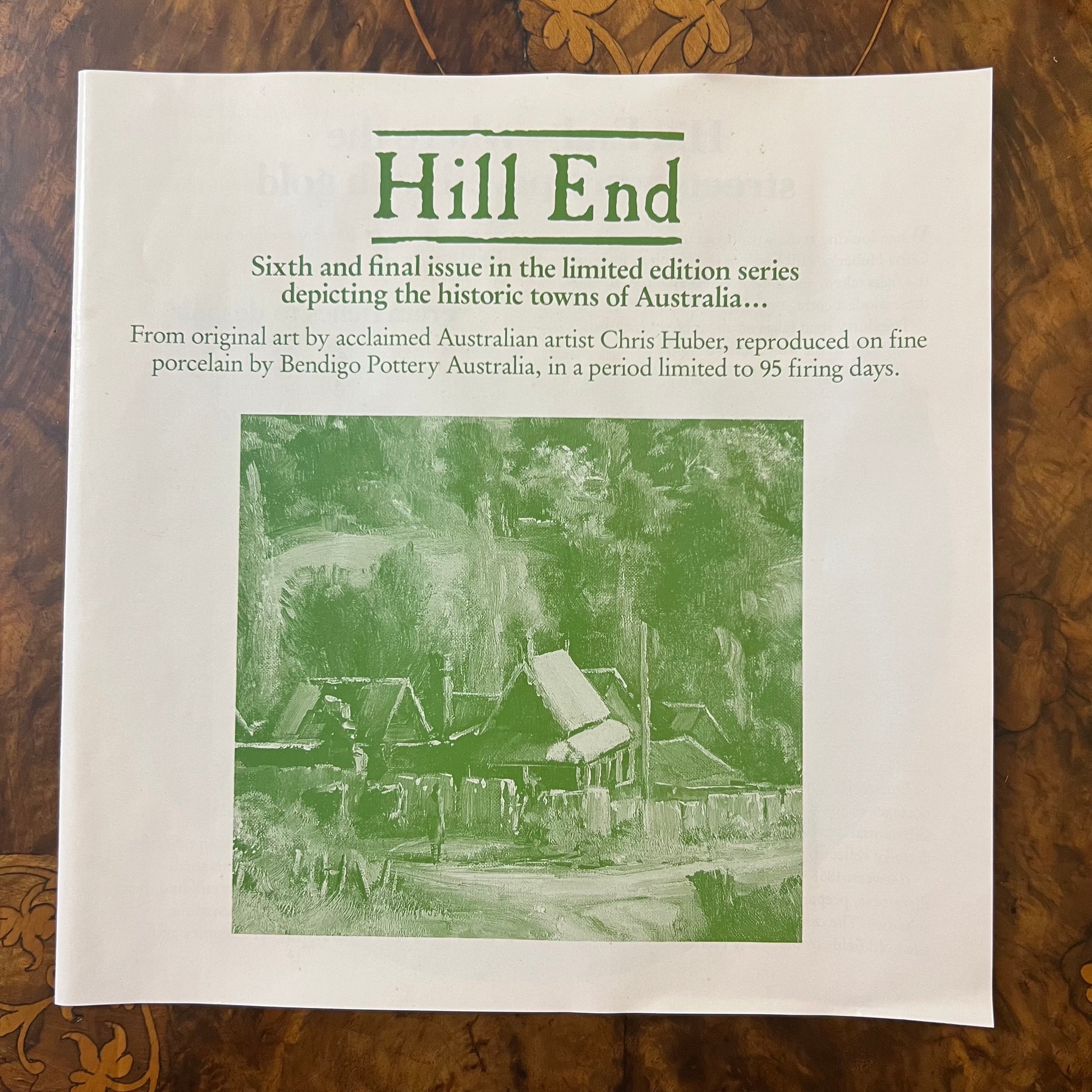 Bendigo Pottery Heritage Hill End 1991 Plate