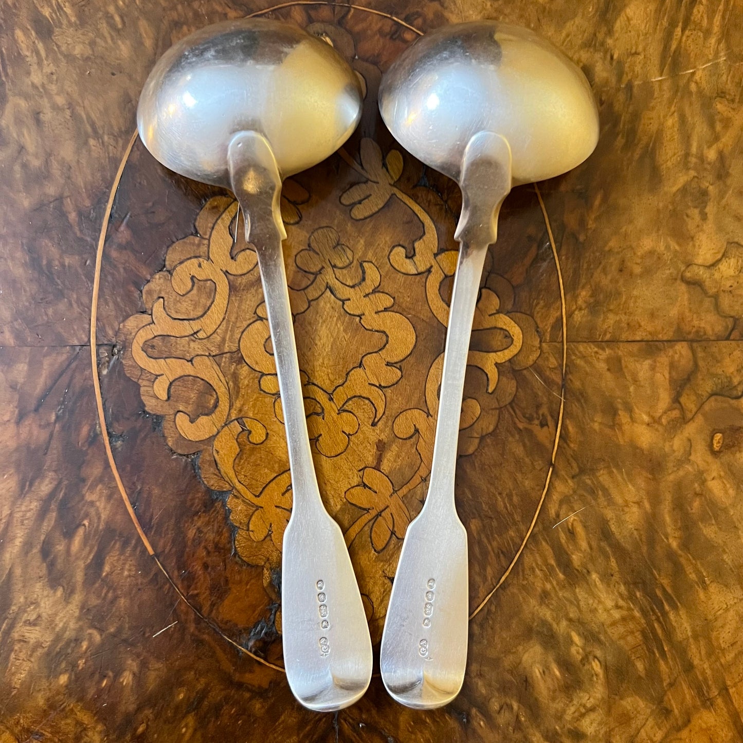 Birmingham Sterling Silver Small Ladles Pair