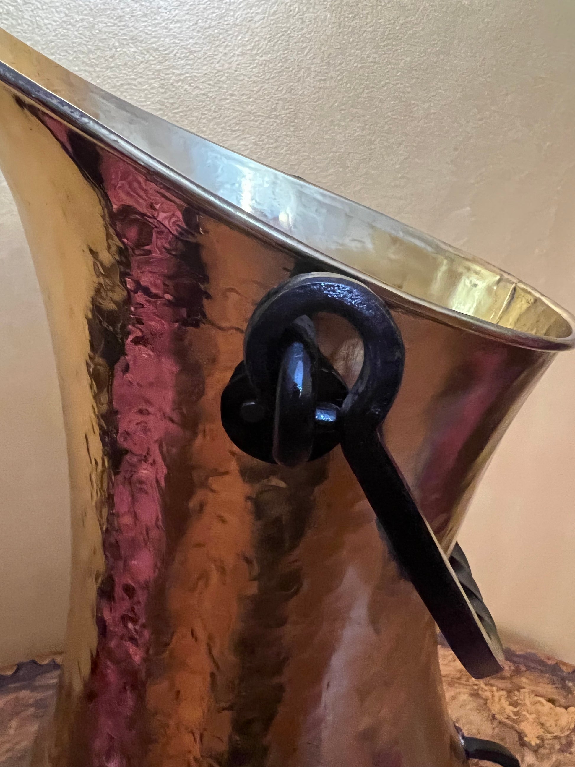 Brass Jug with Wrought Iron 