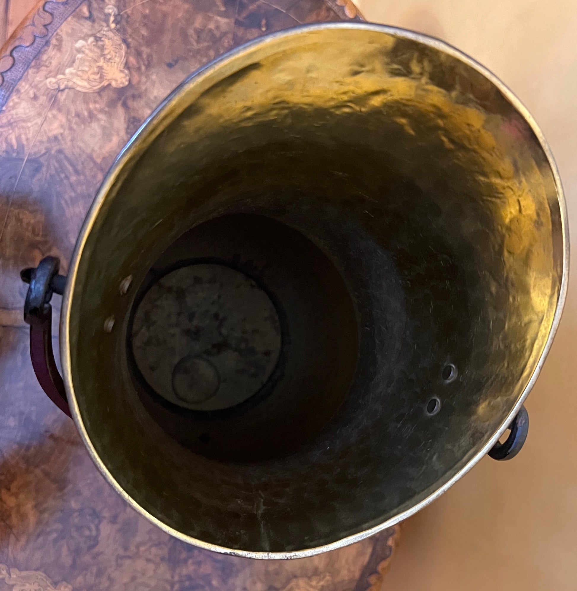 Brass Jug with Wrought Iron Handles