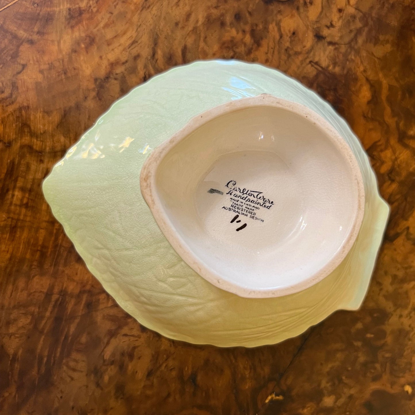 Carlton Ware Green Leaf Small Bowl