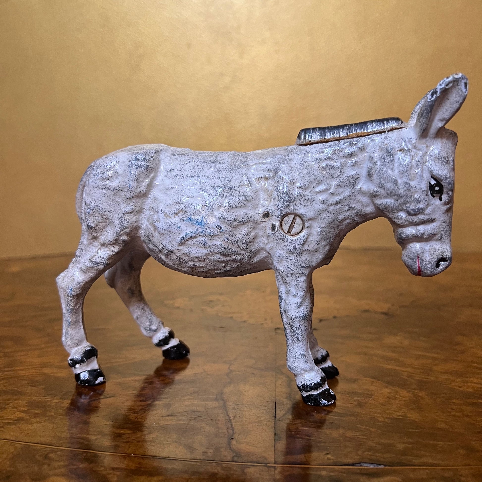 Cast Iron Donkey Money Box Vintage 