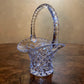 Crystal Basket Bowl Vintage 