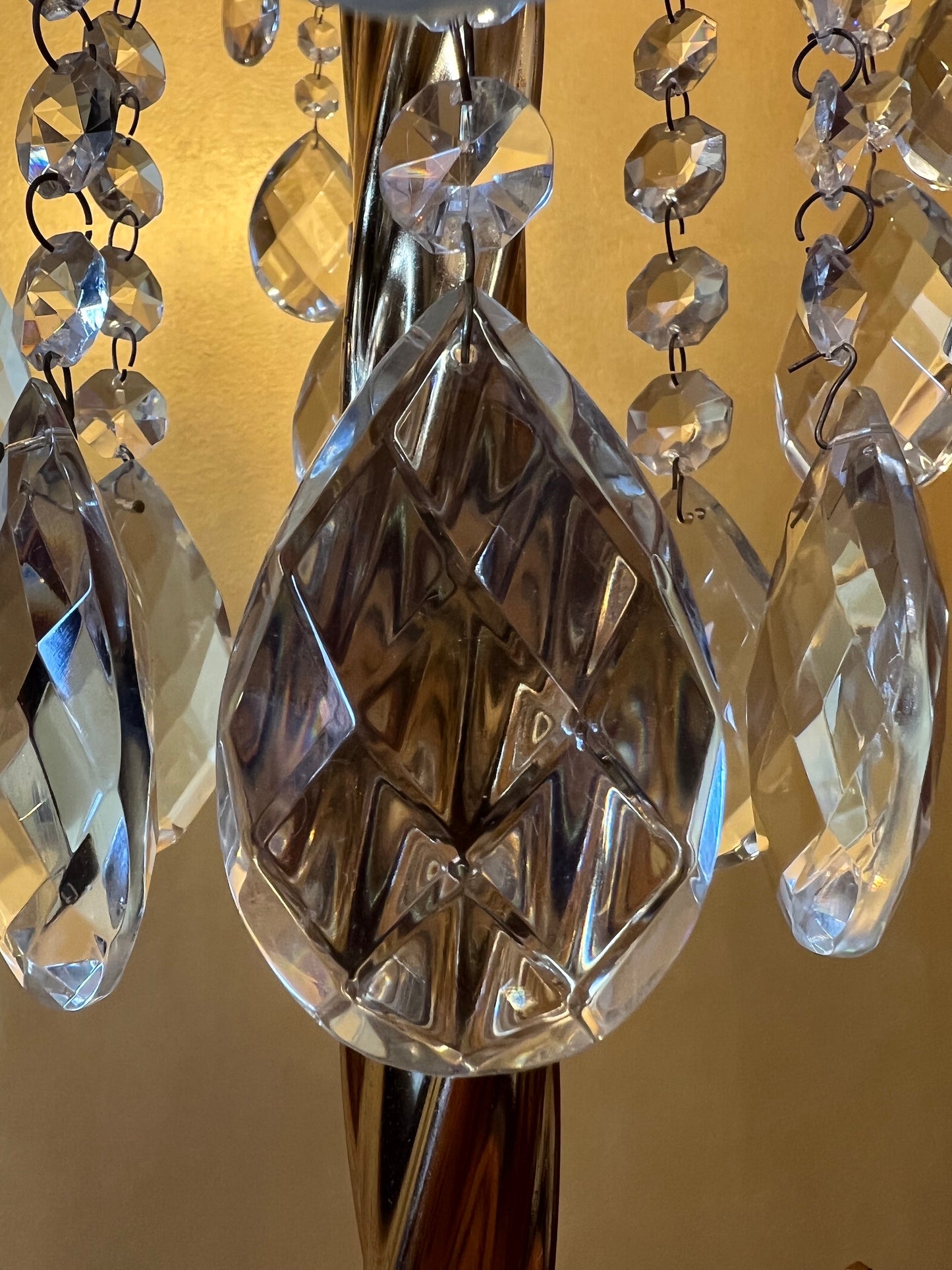 Crystal & Cherubs Brass Floor Lamp