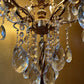 Crystal Crown & Cherubs Brass Floor Lamp