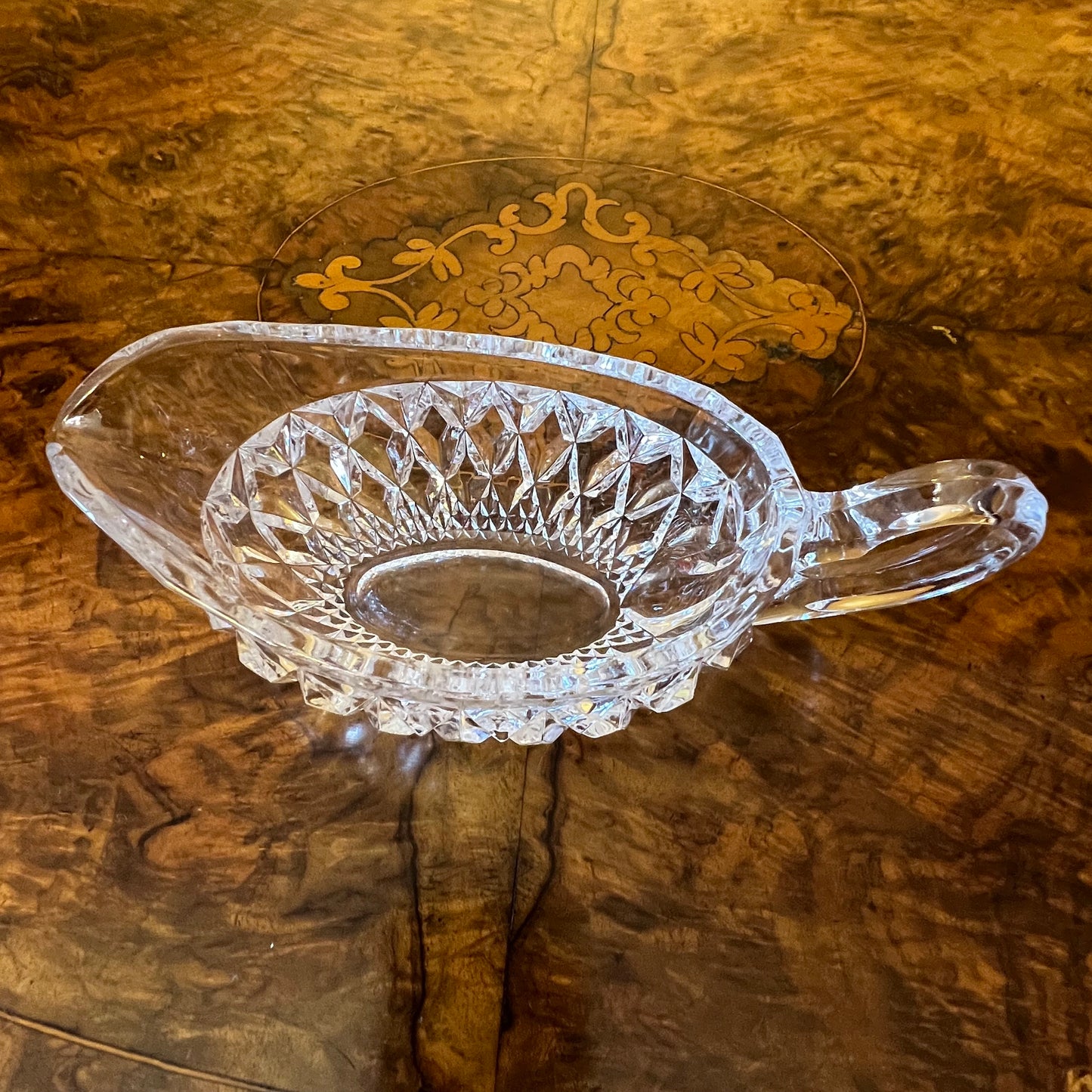 Crystal Cut Gravy Boat