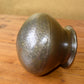 Antique Cast Brass Pot with Rounded Base and Cedar Folder Table