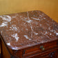 Antique French Oak Marble Top Bed Side Table