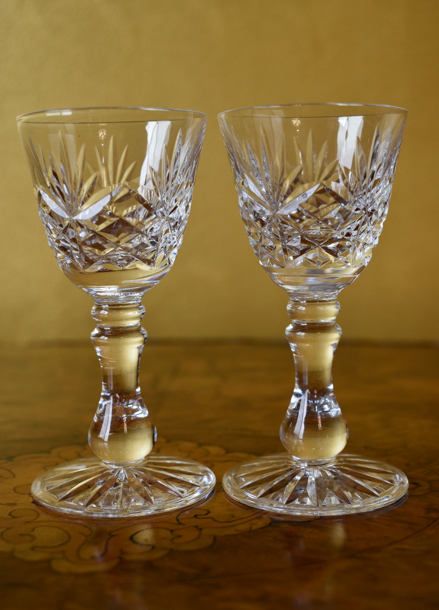 Crystal Cut Brandy Glasses Set Of 6
