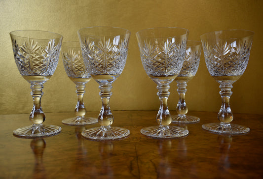 Thomas Webb England Set of 6 Wine Glasses