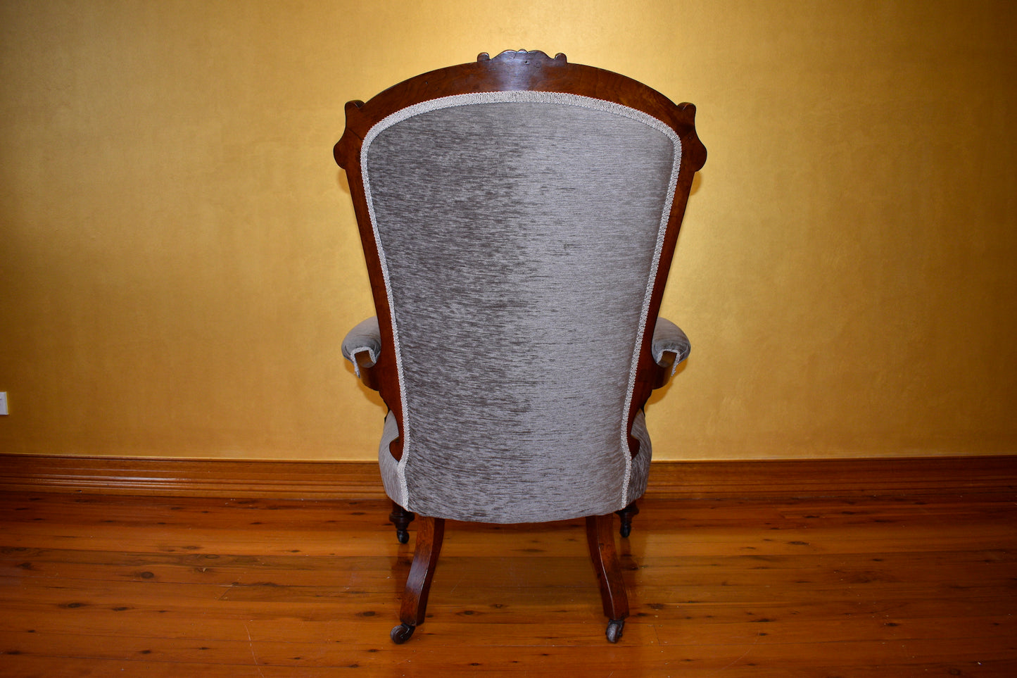 Antique Grandfather Silver Chair