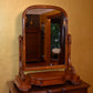 Antique Toilet Mirror with Lift Up Glove Compartment