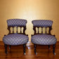 Antique Parlour Spindle Back Chairs Pair