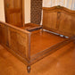 Antique French Double Bed, Oak & Gilt Brass Bed, Slats included