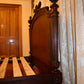 Antique French Oak Double Bed with Headboard, Side Rails and Slats
