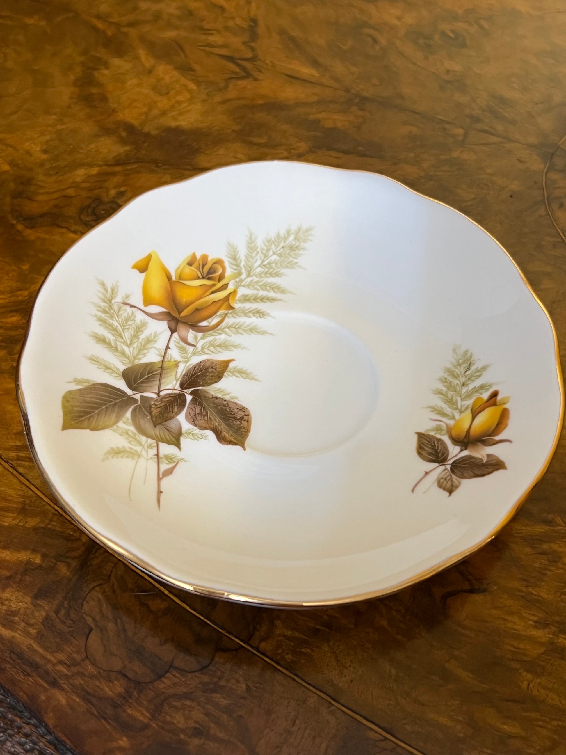 Duchess Yellow Rose Print Saucer 