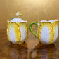 ESD Hand Painted Yellow Flower Milk & Sugar Bowls 