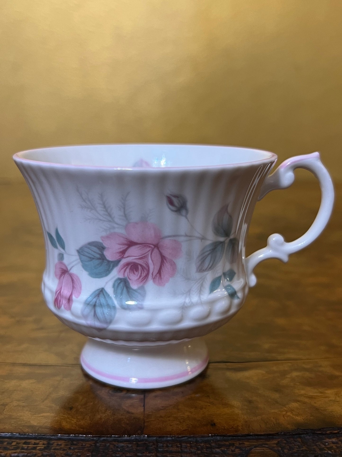 Elizabethan Staffordshire Pink Rose Cup