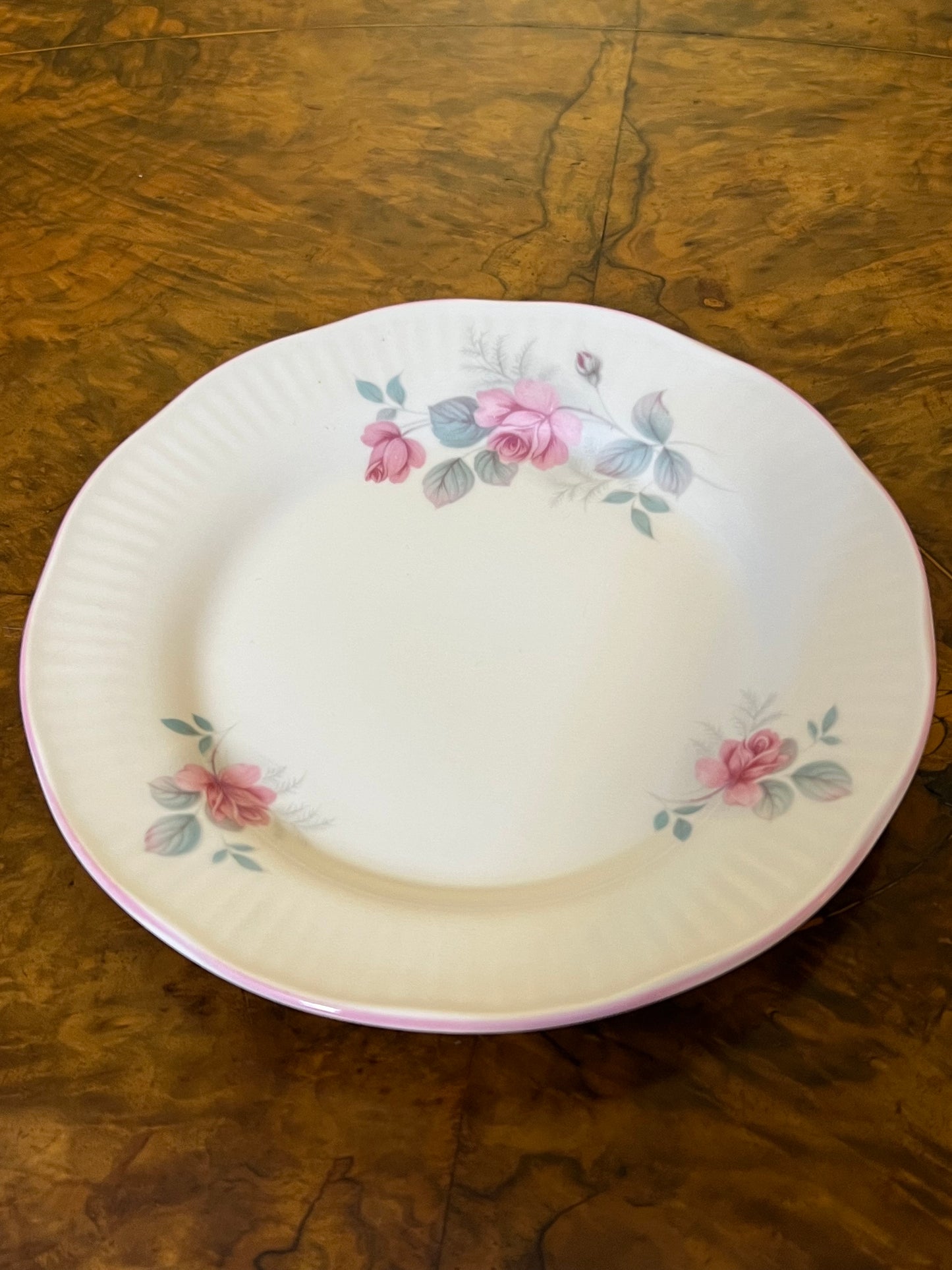 Elizabethan Staffordshire Pink Rose Side Plate 