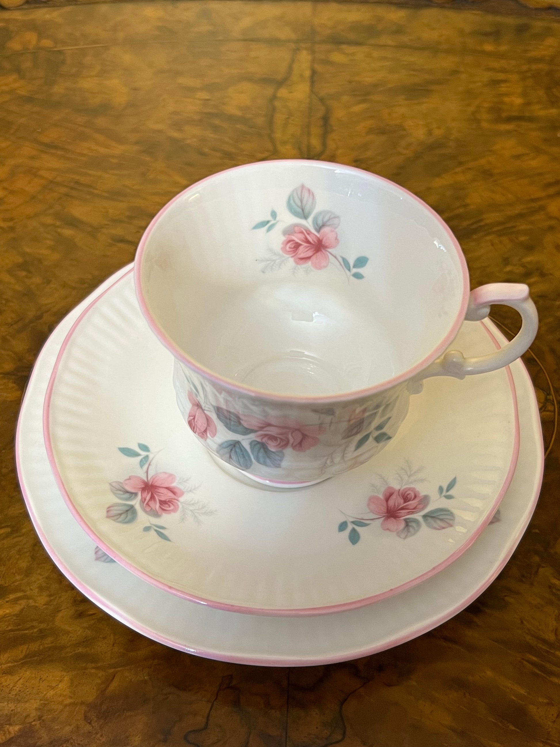Elizabethan Staffordshire Pink Rose Tea Cup 