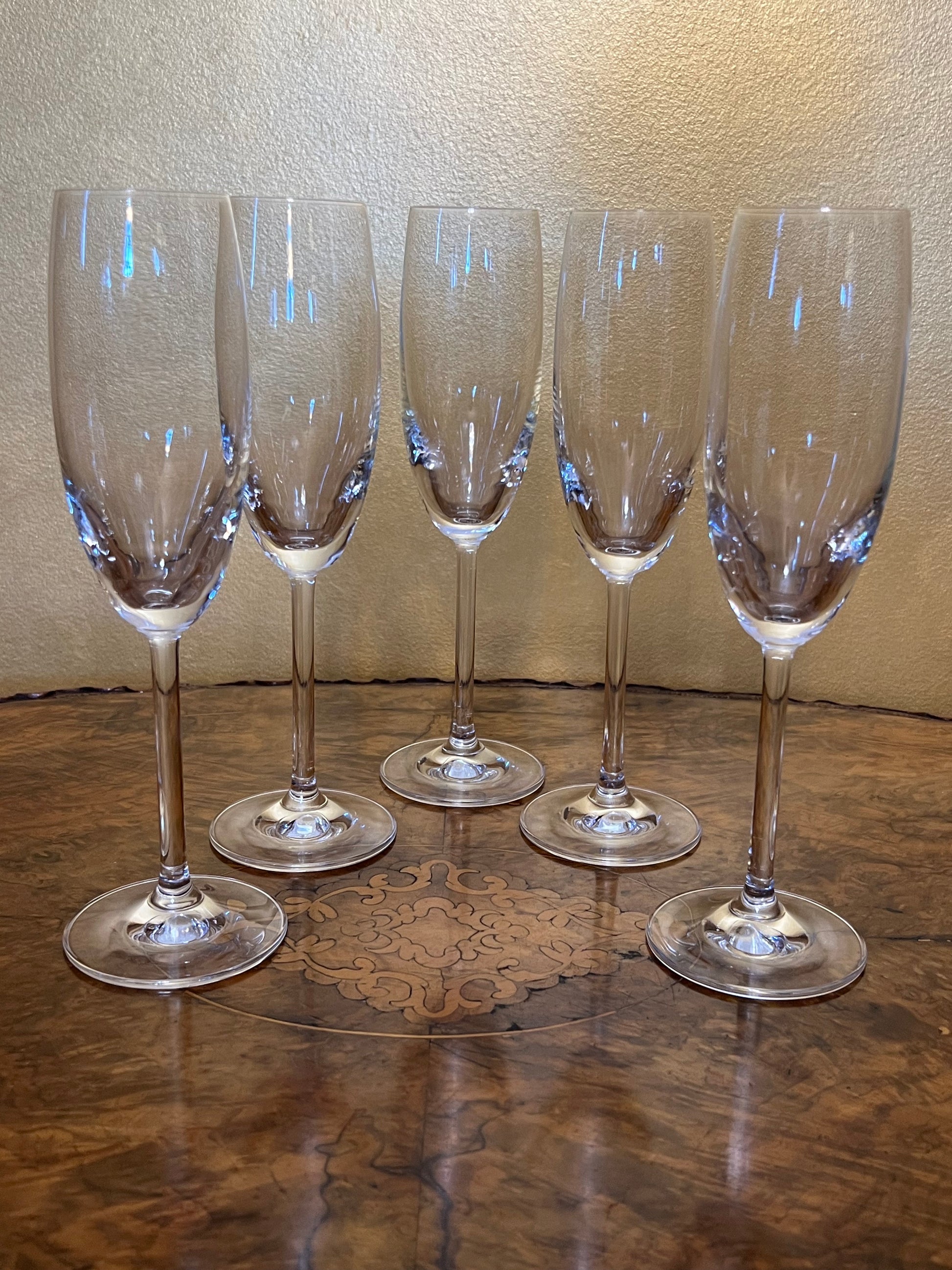 Flute Champagne Glasses Set Of 5