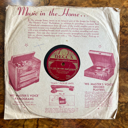Frank Luther The Rose Of Tralee/ I'll Take You Home Again Kathleen Record