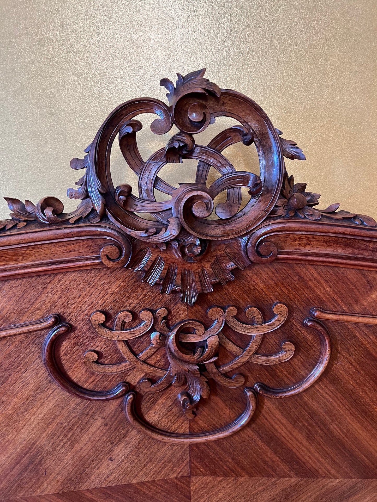 French 19th Century Walnut Double Bed