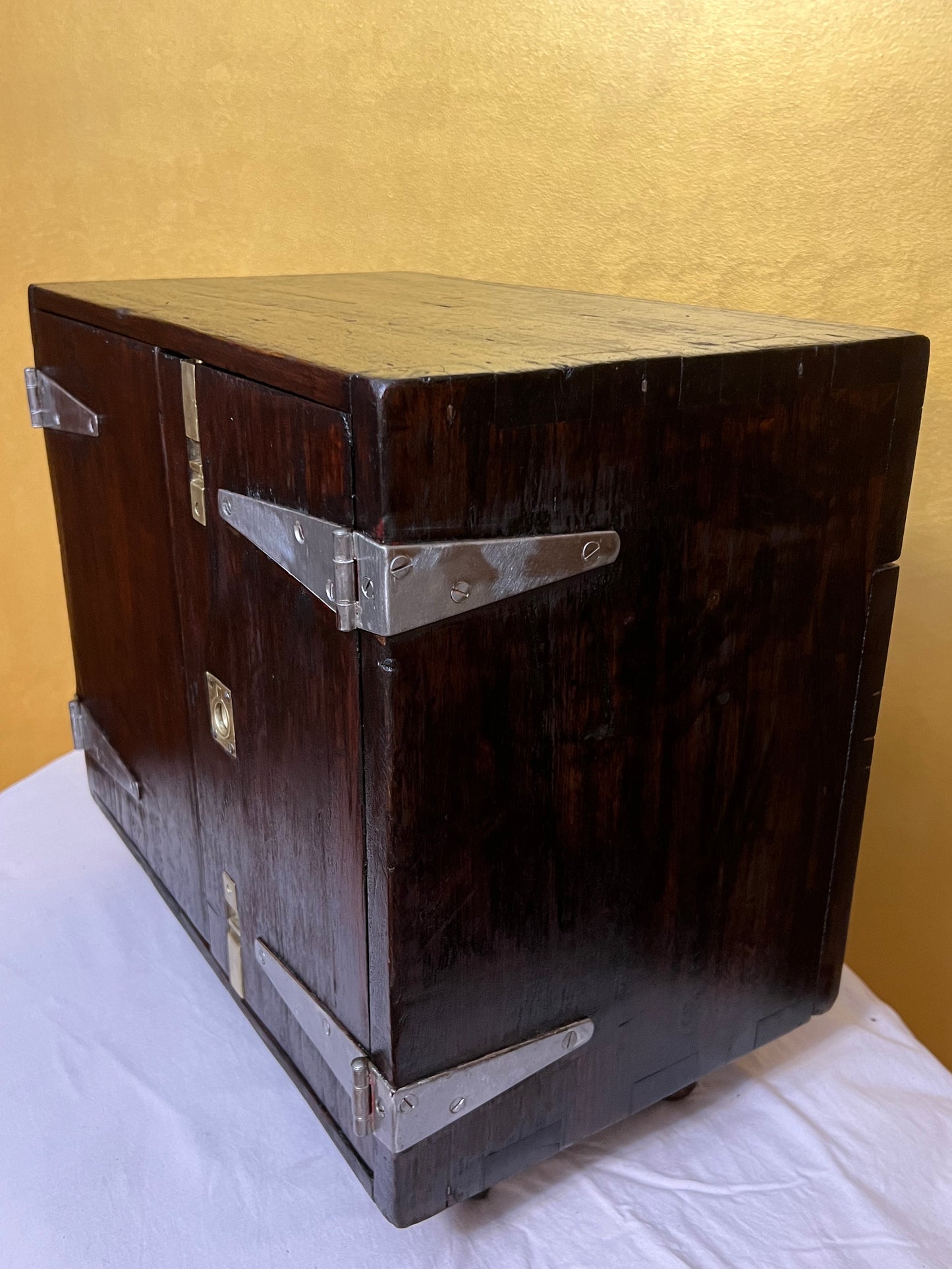 Fruitwood Two Door Small Compartment Cupboard