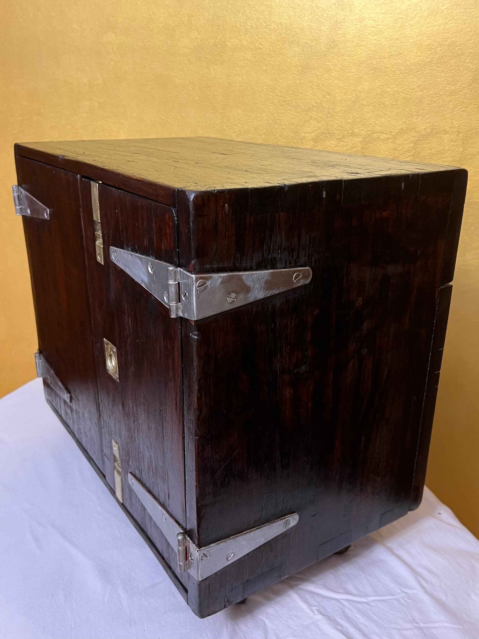 Fruitwood Two Door Small Compartment Cupboard