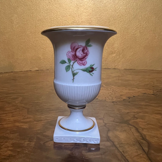 Furstenberg Pink Rose Small Vase