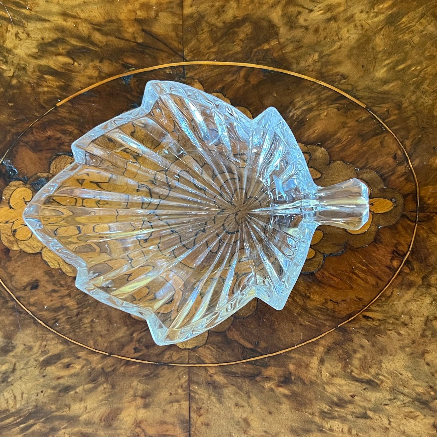 Glass Leaf Candy Dish