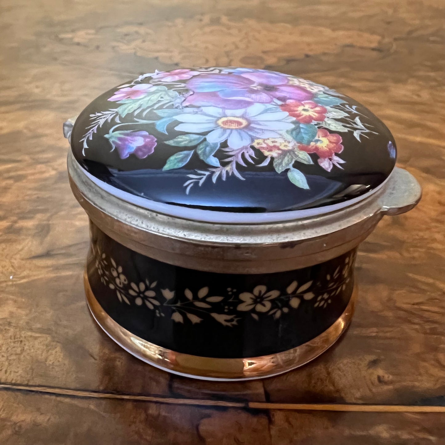 Falcon China Floral Trinket Box