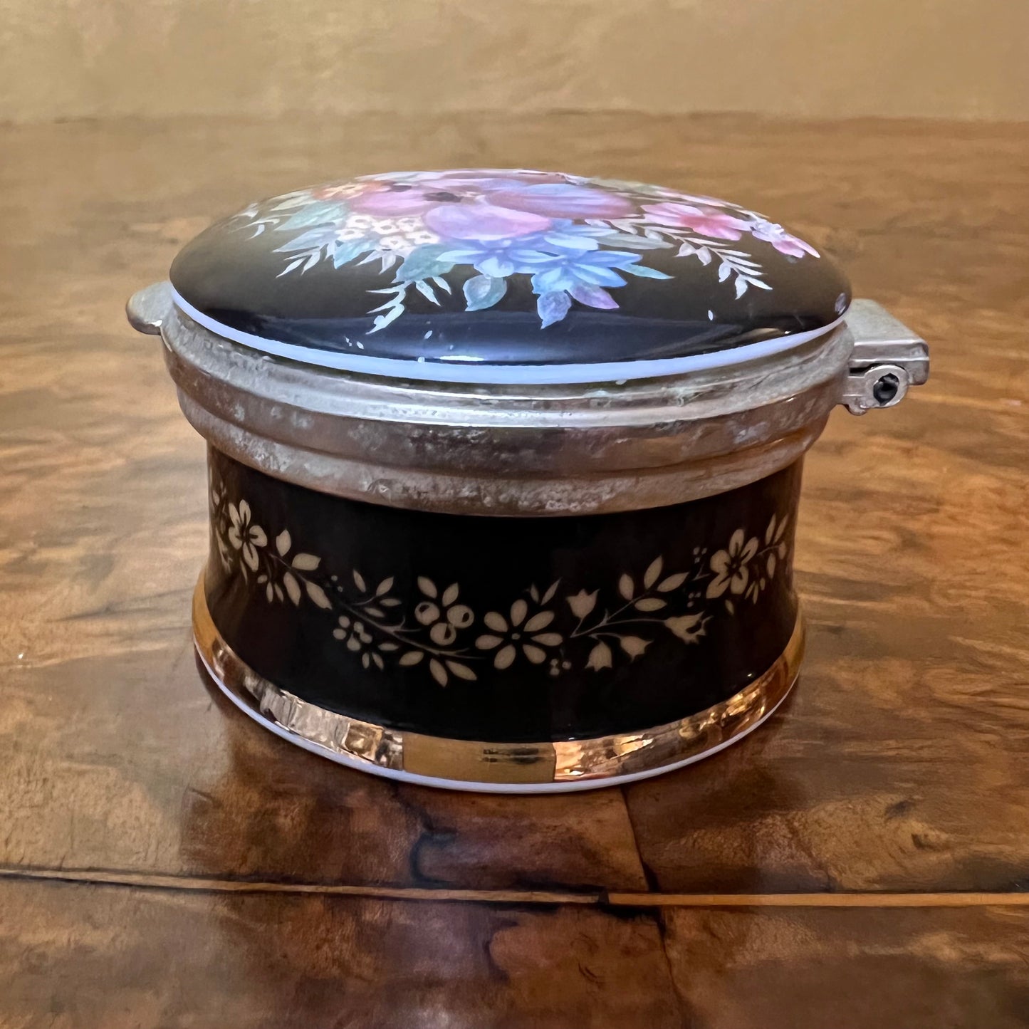 Falcon China Floral Trinket Box