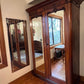 Antique Australian Cedar Two Mirror Door Wardrobe