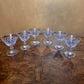 Vintage Crystal Small Coupe Glasses Set Of Six