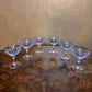 Vintage Crystal Champagne Coupes Set Of Six