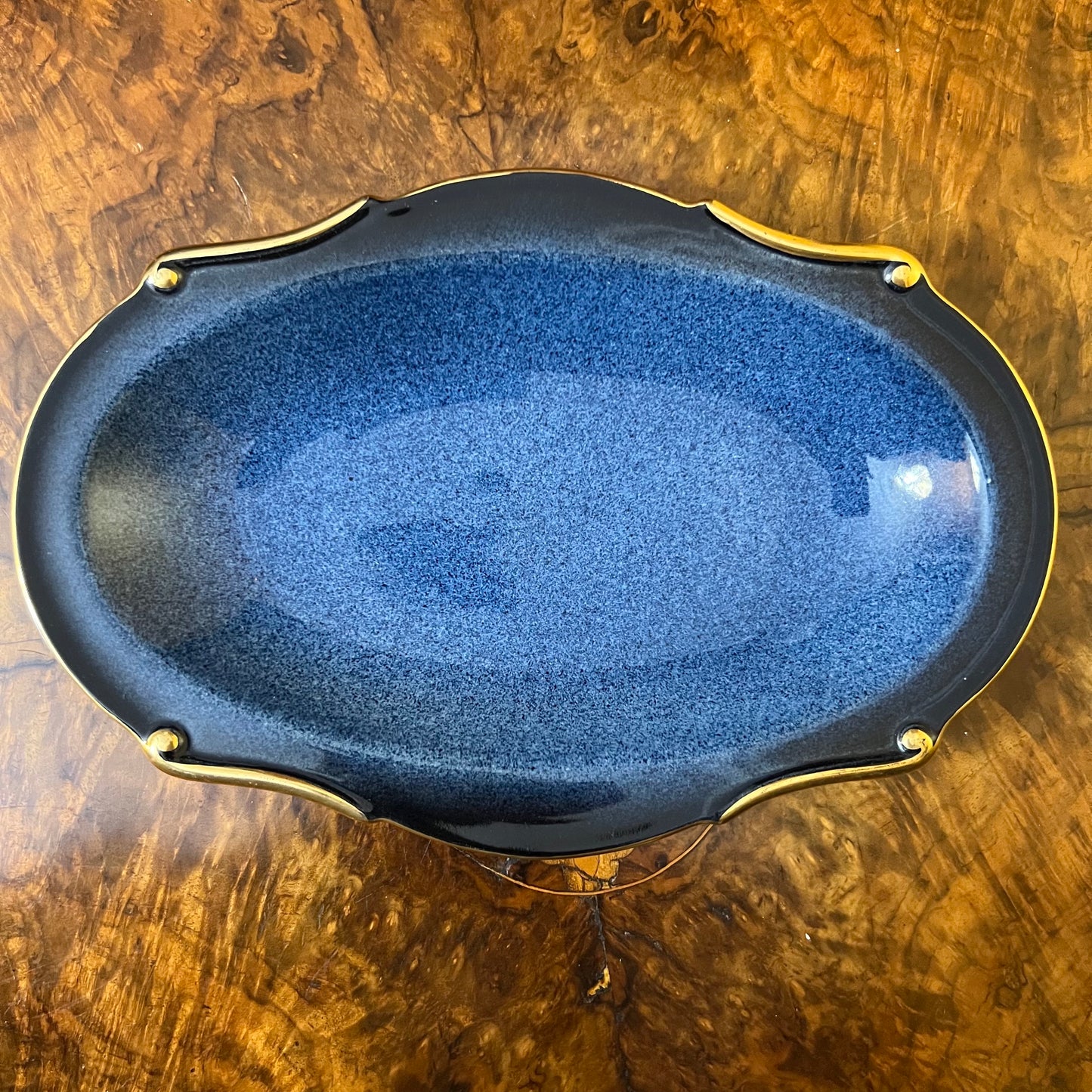 Vintage Carlton Ware Cobalt Blue Tray