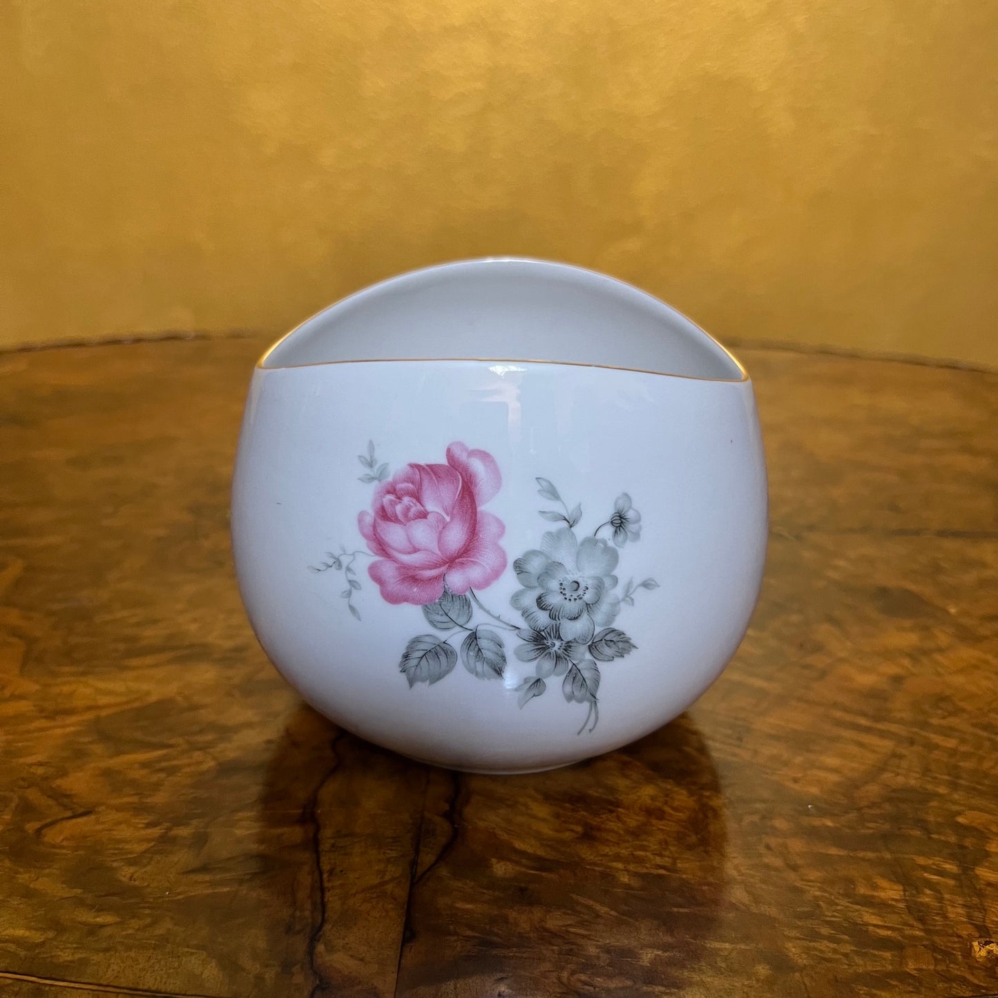 Vintage KPM Krister Floral Bowl Vase