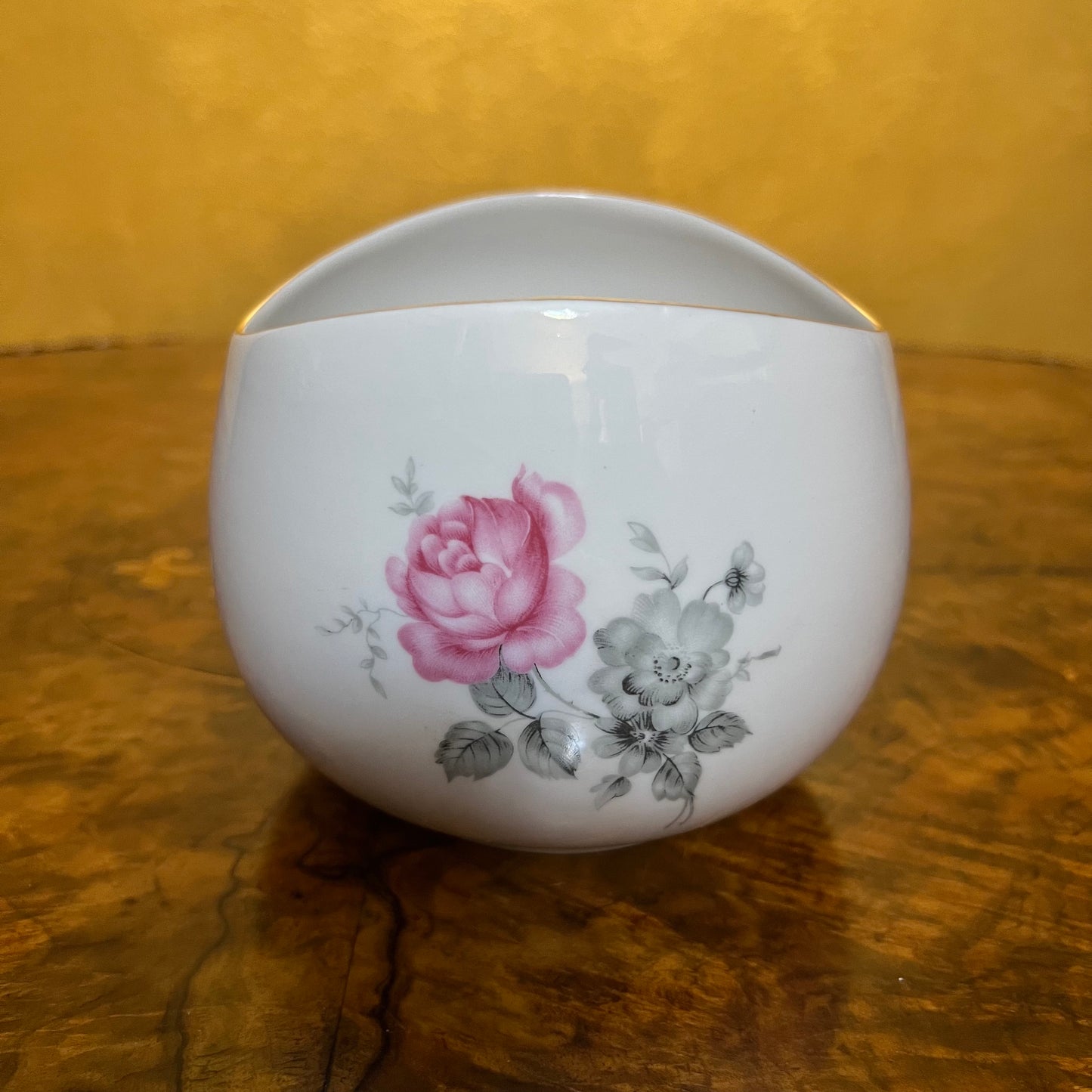 Vintage KPM Krister Floral Bowl Vase