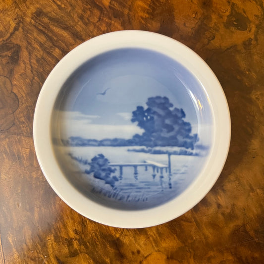 Vintage Royal Copenhagen Lake Scene Small Dish