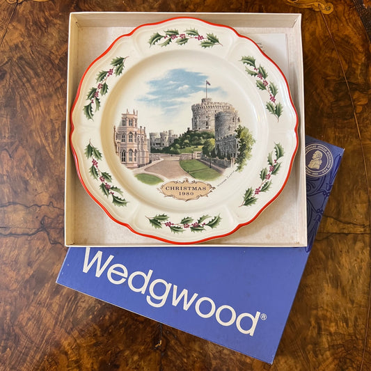 Wedgwood Christamas 1980 Windor Castle Collectors Plate