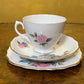 Vintage Royal Vale Hydrangea Tea Cup Trio Set